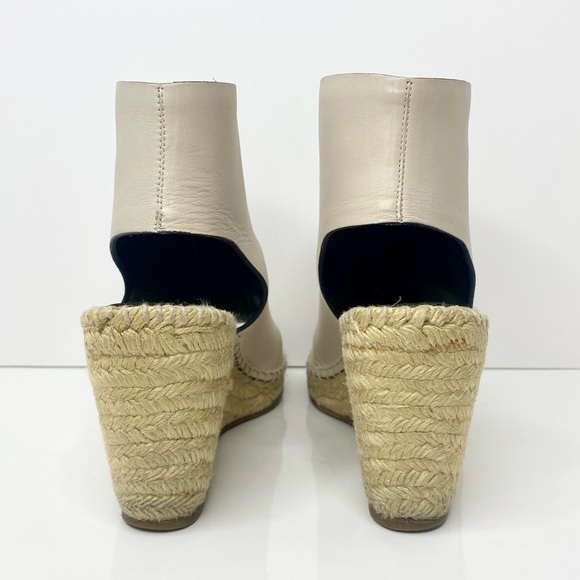 Celine Zip-Front Leather Espadrille Wedges - Picture 8 of 11